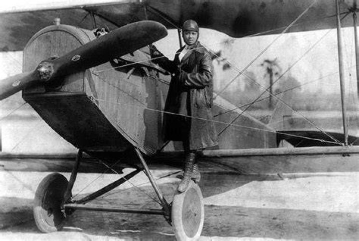 Bessie Coleman In Flight Gear