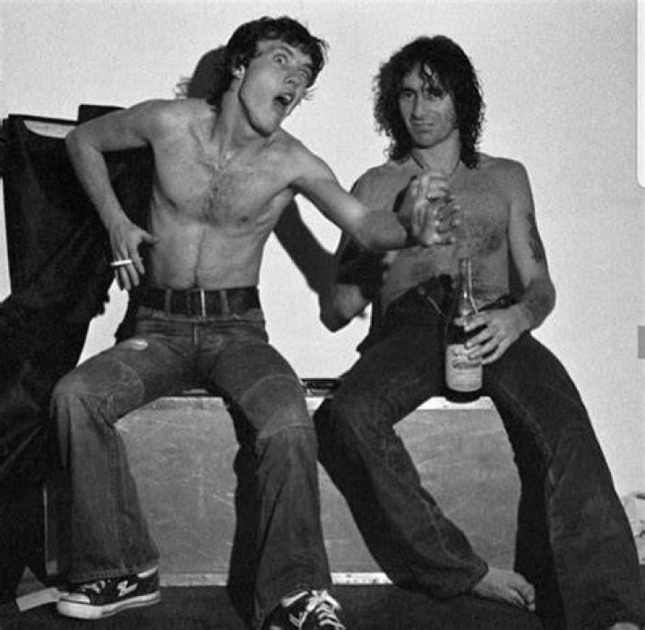 Bon Scott And Angus Young