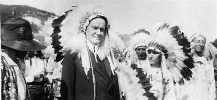 Calvin Coolidge With Native Americans