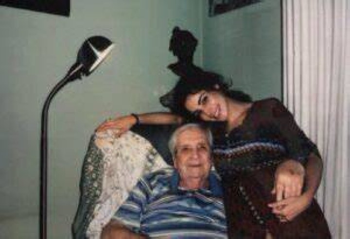 Chiara Celotto with her grandfather