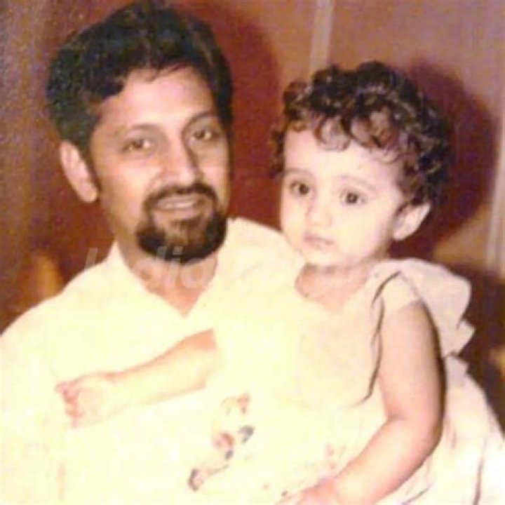Childhood photo with her father