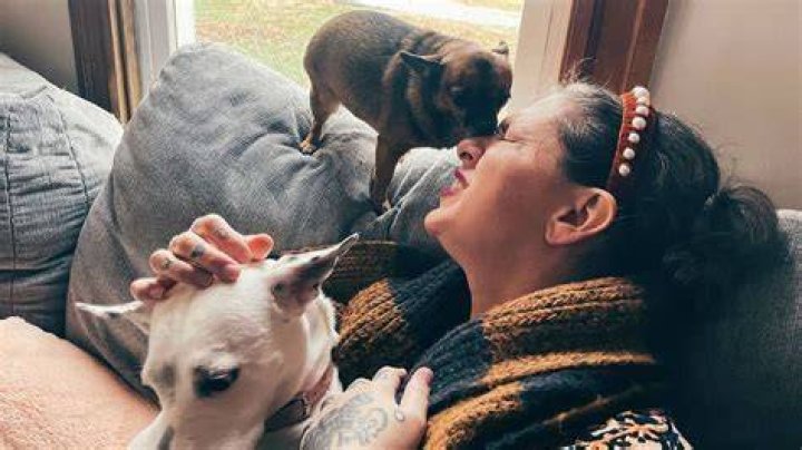 Danielle Colby has a pet dog Azrael Abyss