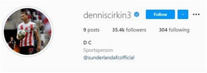 Dennis Cirkin IG profile