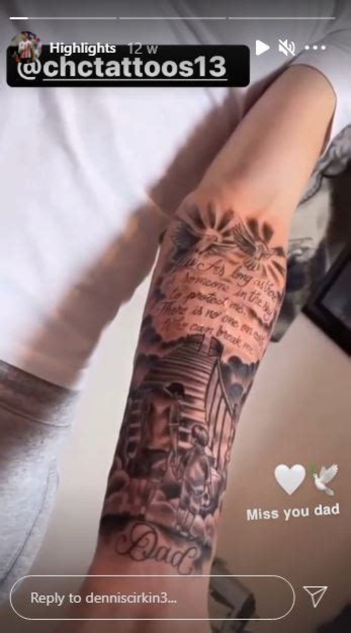 Dennis Cirkin inked a tattoo for his dad