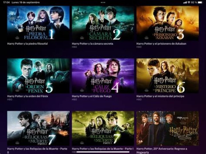 ¿Dónde puedo ver toda la saga de Harry Potter?