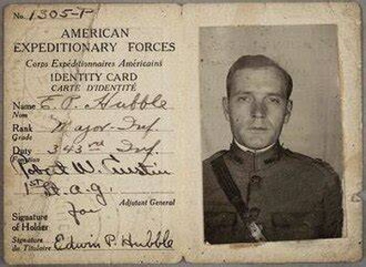 Edwin Hubble Identity Card