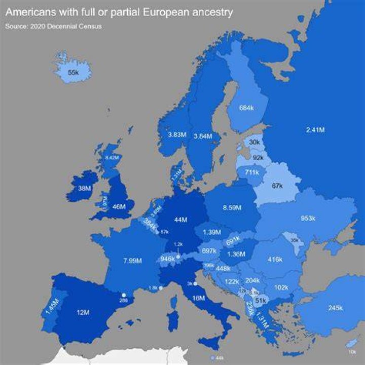 European Ancestry World Map