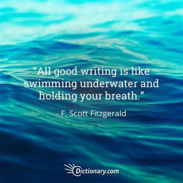Fitzgerald Good Writing Swimming Underwater