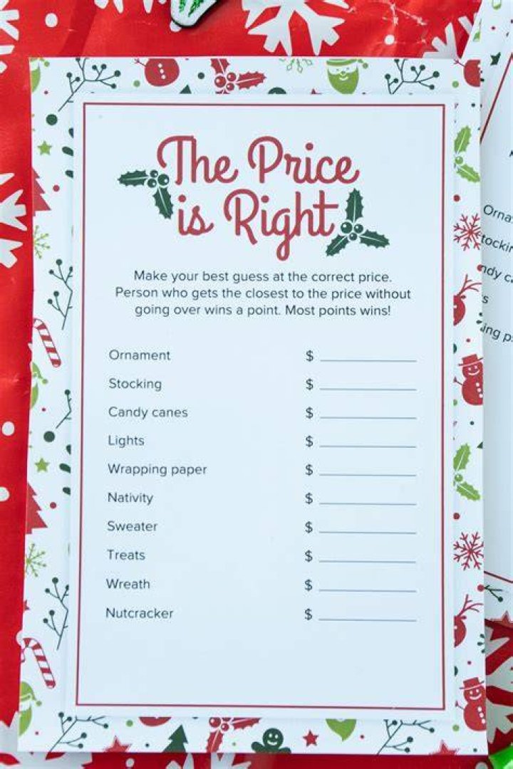How to play Christmas price is Right?