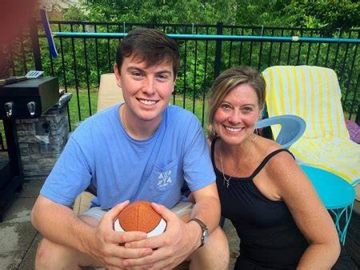 Hunter Awtrey with his mother