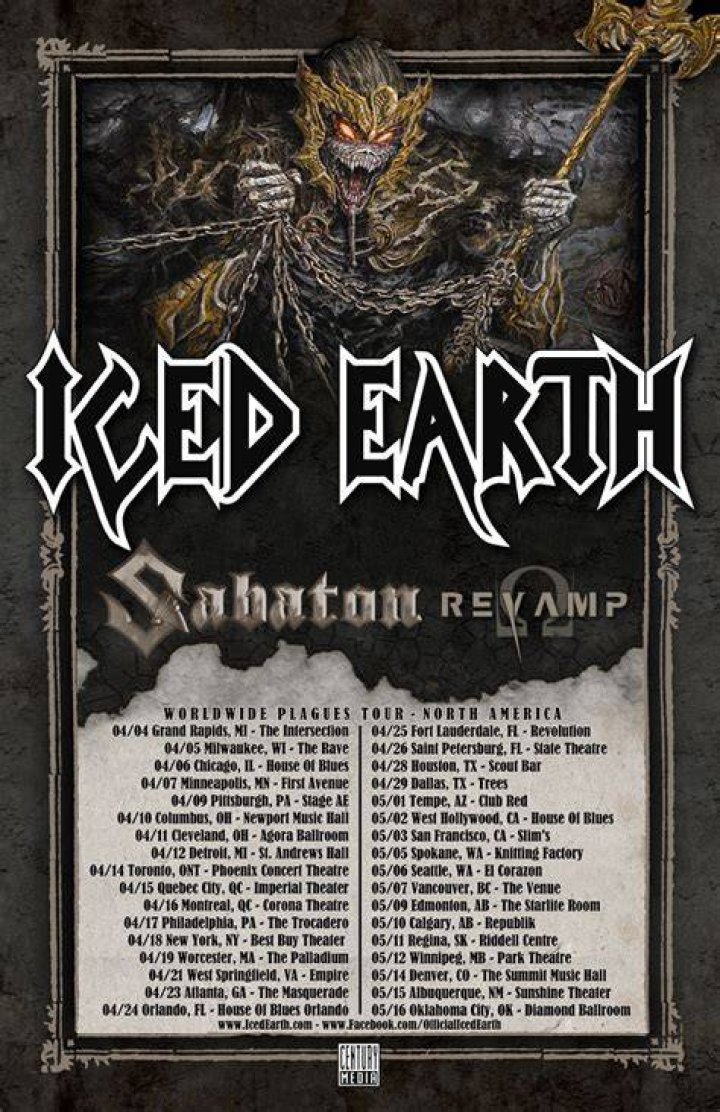Iced Earth, Sabaton & Revamp in Concert at Revolution Live in Fort Lauderdale - April 25, 2014