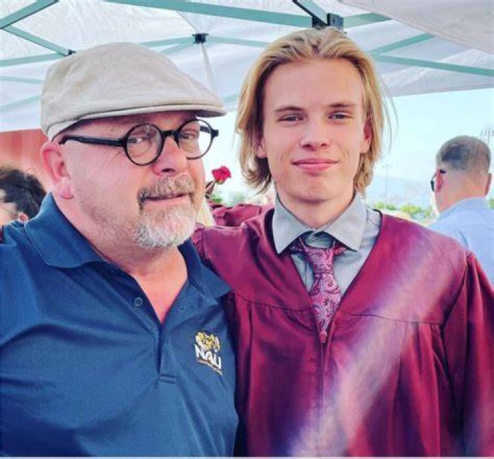 Jake Harrison with his dad Rick and former president Donald Trump