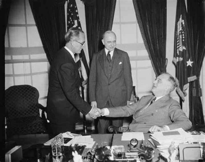 Joseph P. Kennedy Sr. Shaking Hands With Franklin Roosevelt