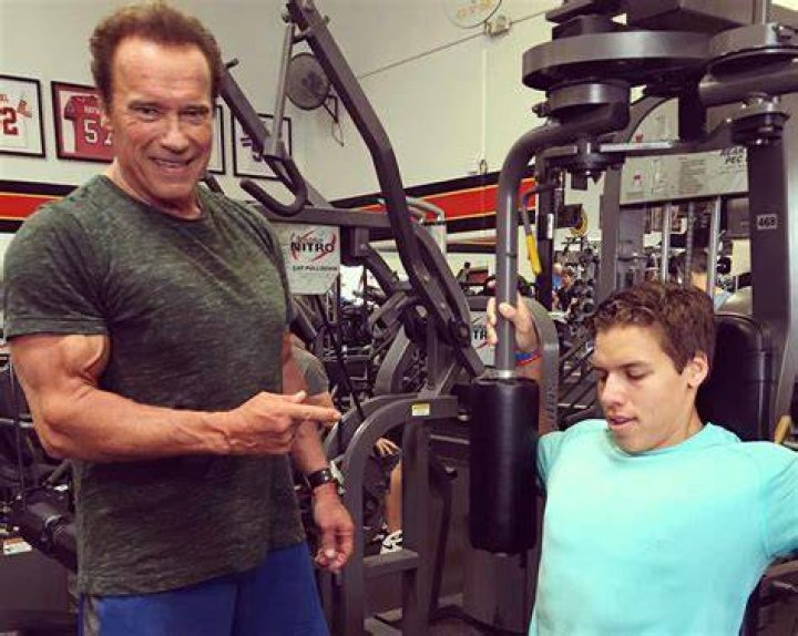 Joseph with his dad Arnold Schwarzenegger
