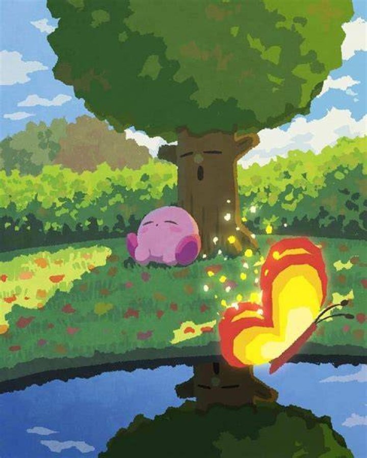 Kirby enjoying nature