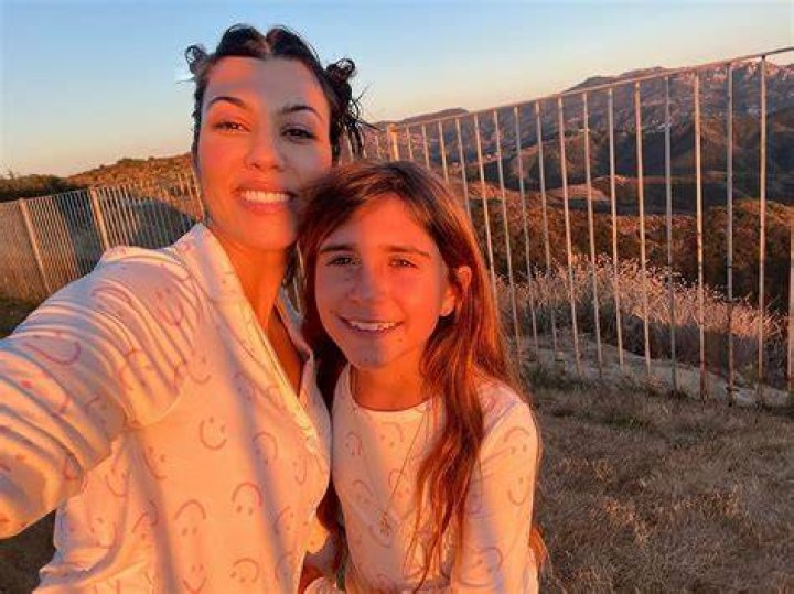 Kourtney Kardashian and Penelope and Reign Disick