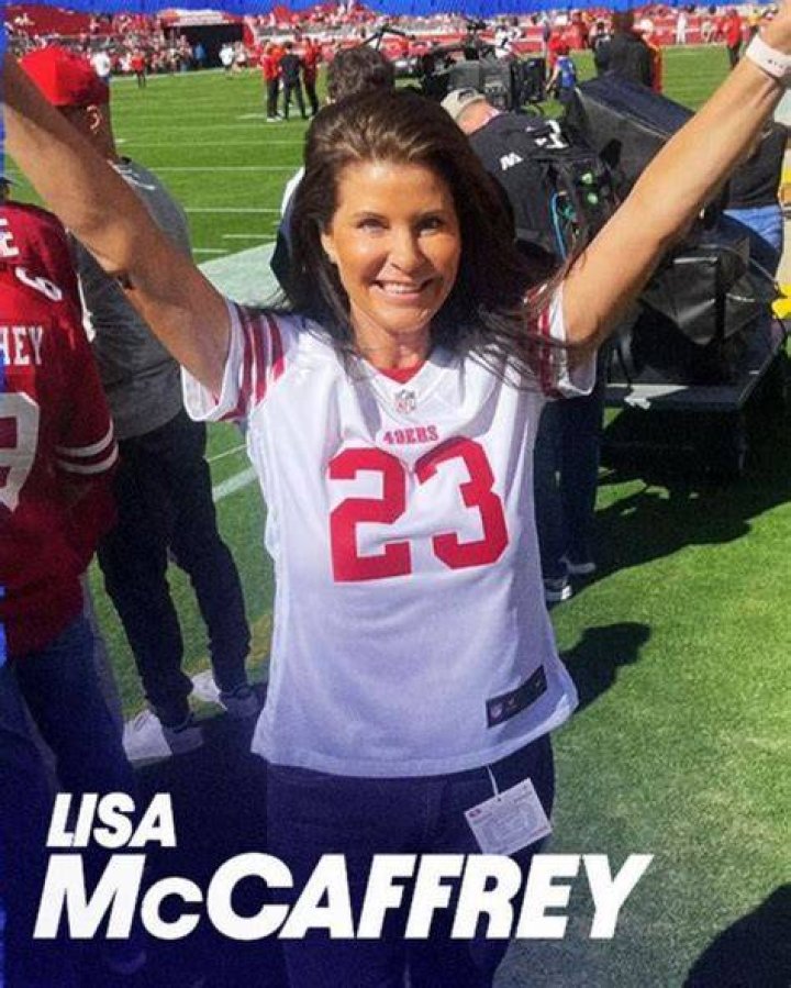 Lisa McCaffrey with her husband and kids