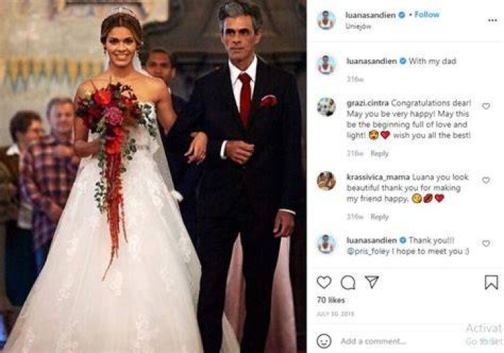 Luana Sandien with her dad