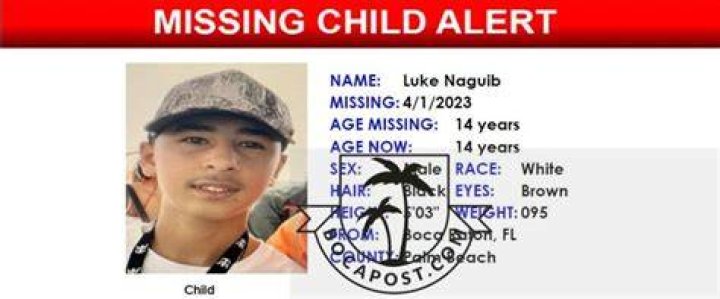
Luke Naguib missing update: Boca Raton teen found after disappearance 