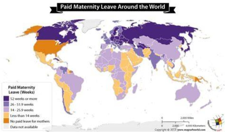 Maternity Leave World Map