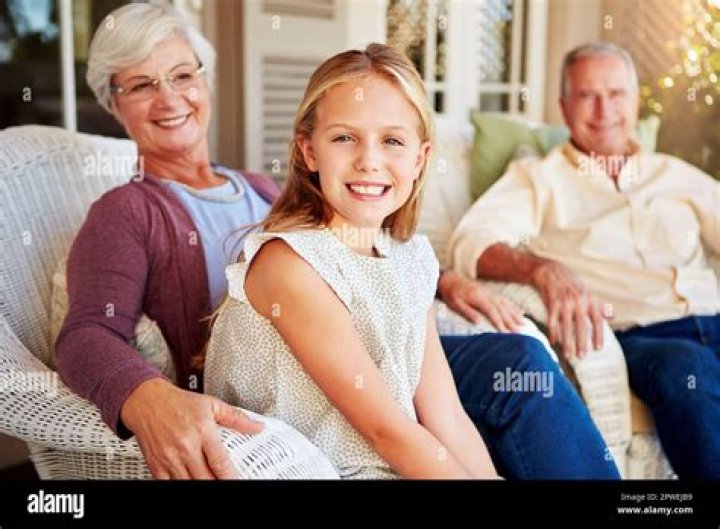 Montana with her grandparents