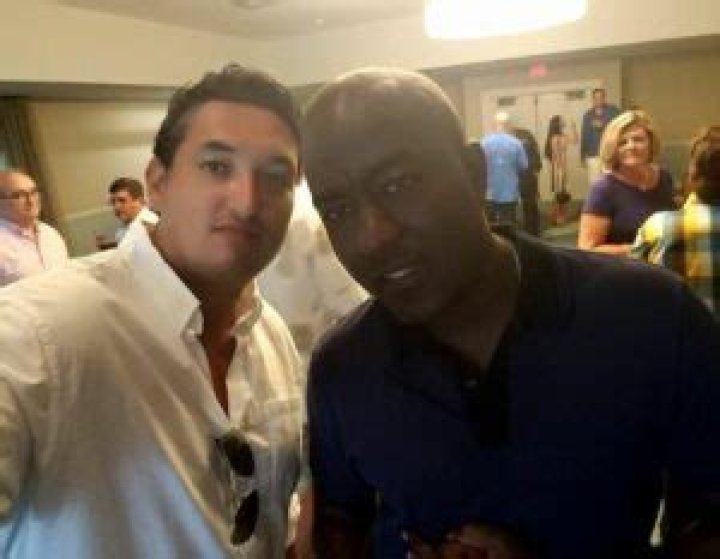 Omar Mcfarlane with his friend