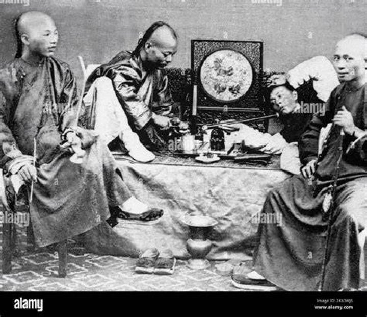 Opium Smokers At World Fair Exhibit