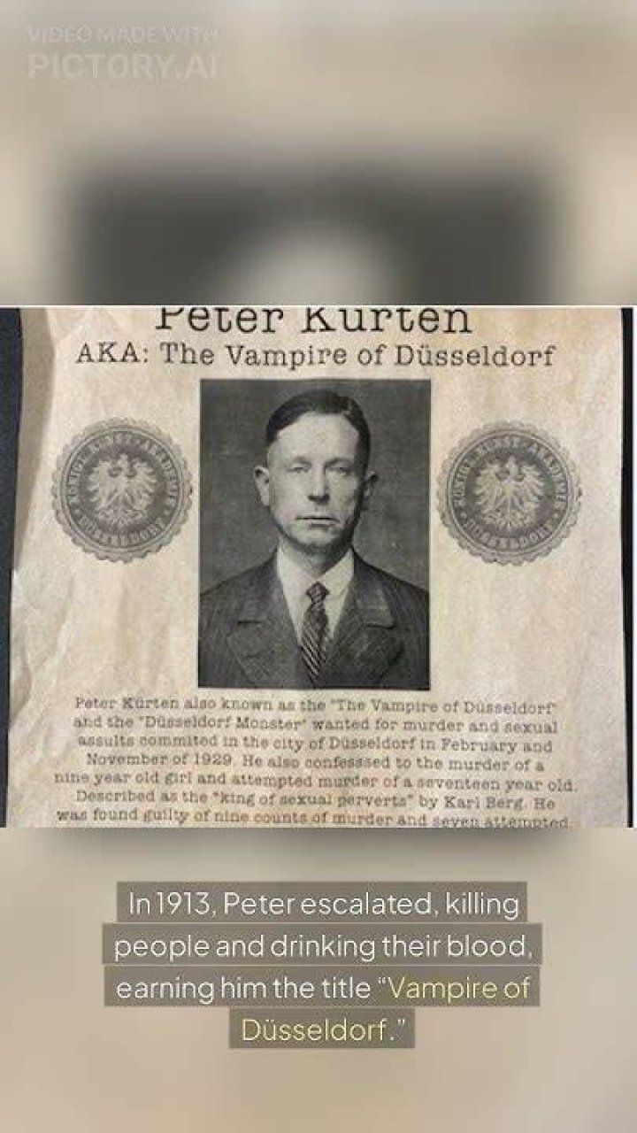 Peter Kurten Vampire Of D&uuml;sseldorf