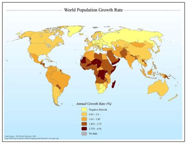 Population Growth World Map