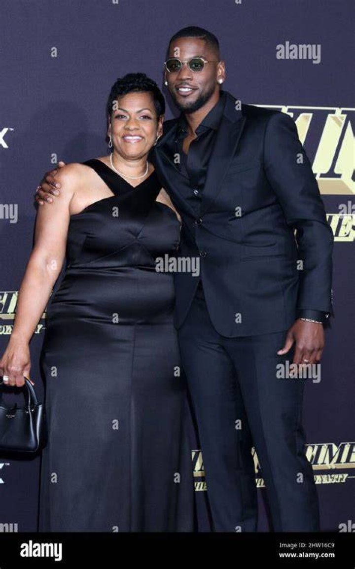 Quincy Isaiah with his mother