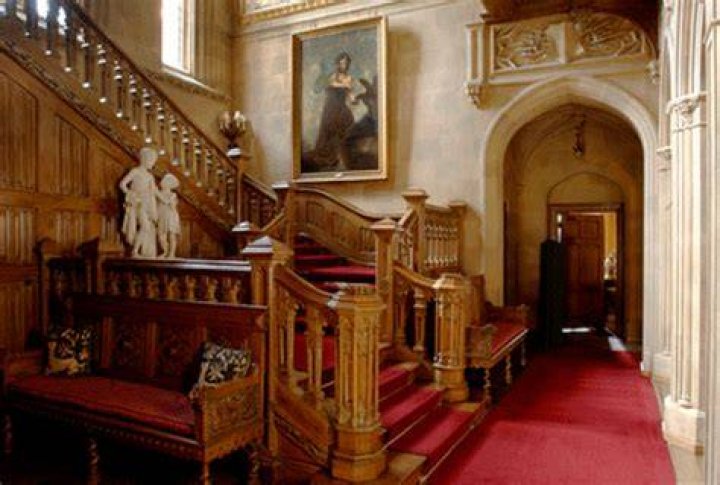 Red Staircase Highclere Downton Abbey