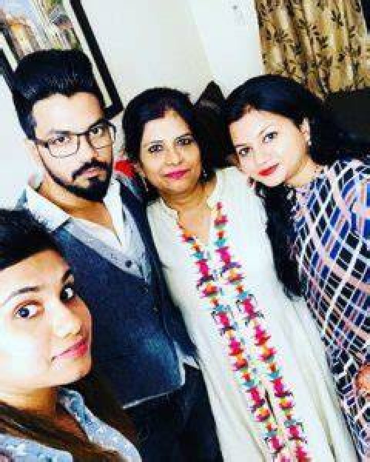 Rocky Jaiswal with his mother
