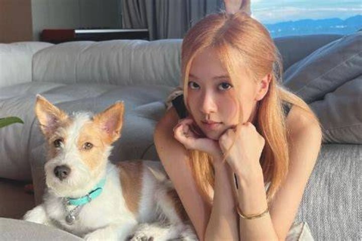 Rose with her pet dog
