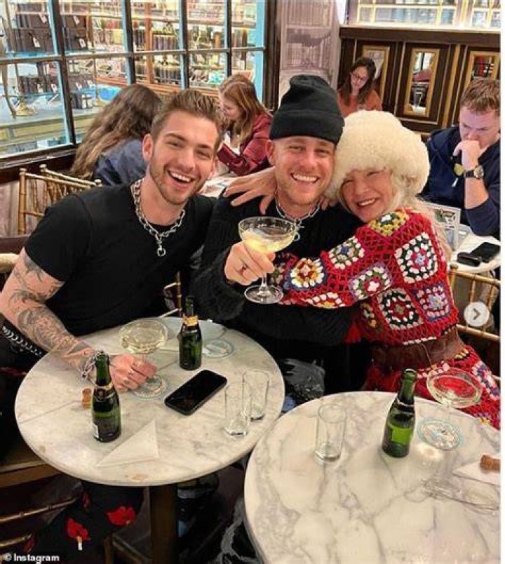 Ruehlemann with his mother and brother Sean