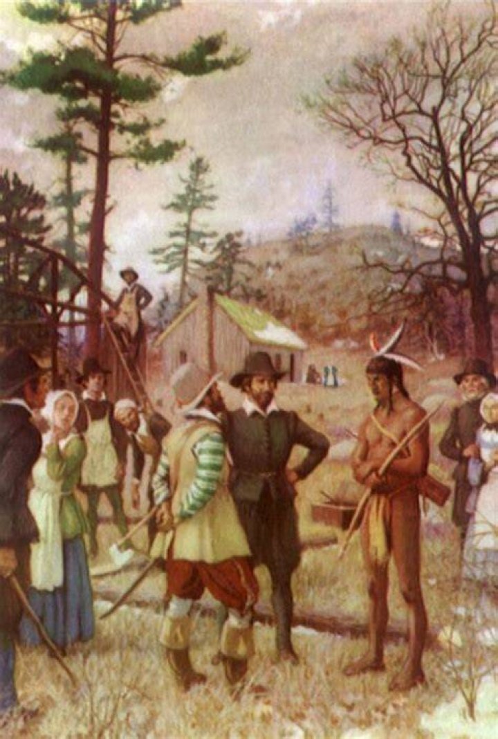 Samoset With The Pilgrims