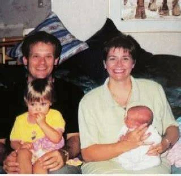 Sandra Schmirler with her husband and kids