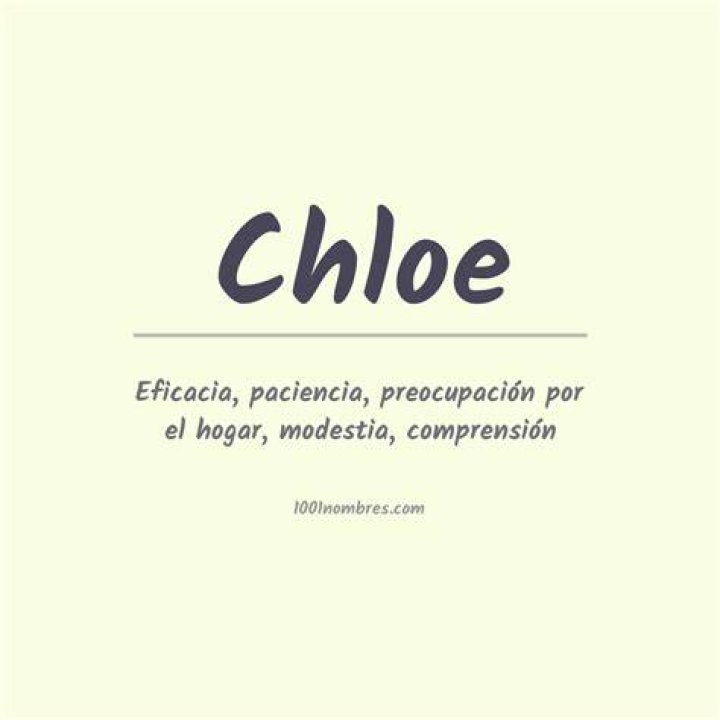 ¿Significa el nombre Chloe?