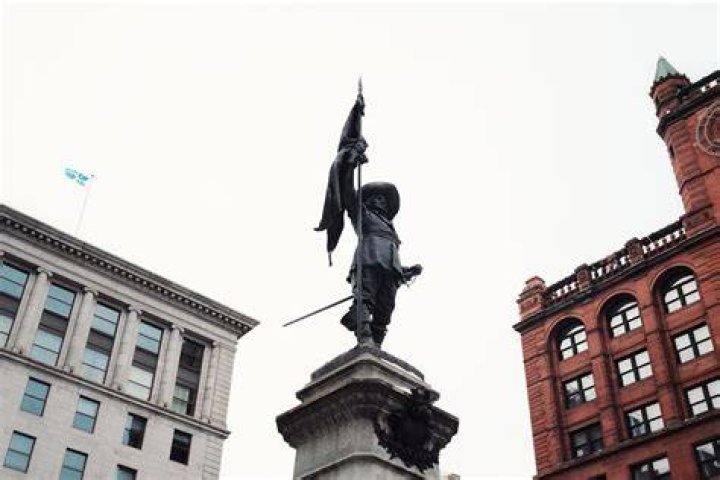 Statue Among City