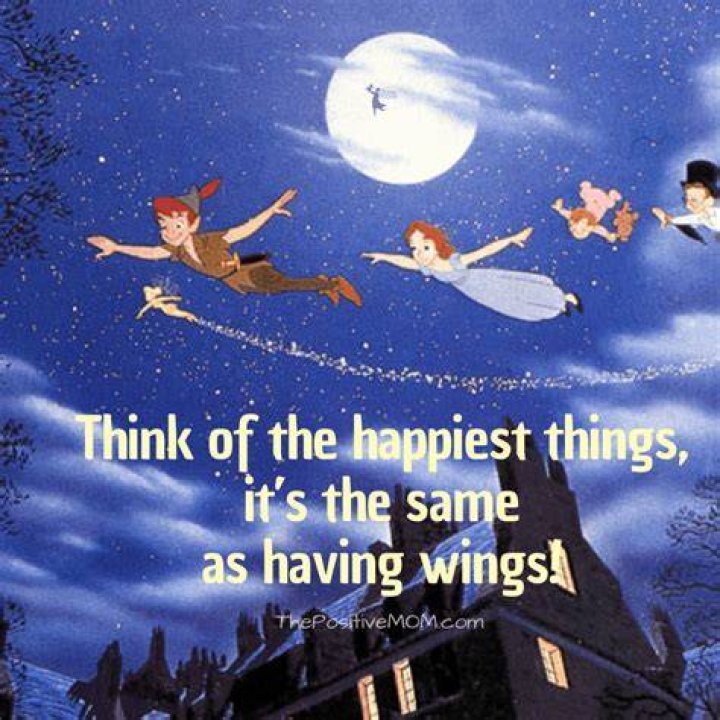 Think of the happiest things. It’s the same as having wings.