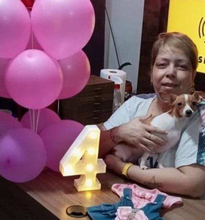Tulla Luana celebrating her dog's 4th birthday