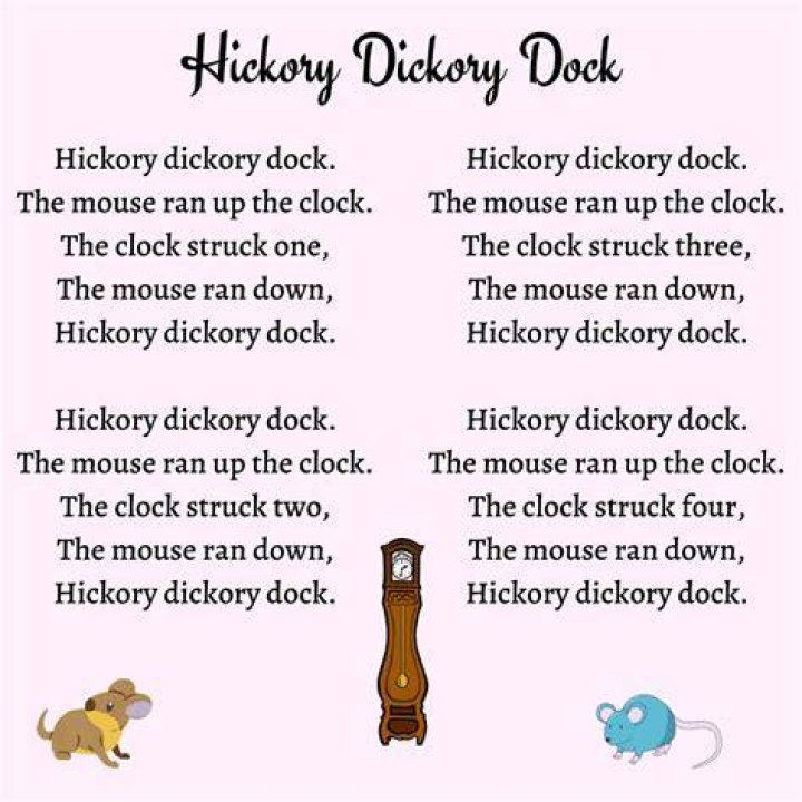 What is the meaning of Hickory Dickory Dock?